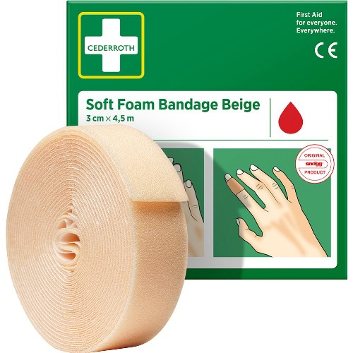 Fingerförband CEDERROTH<br />Soft Foam Bandage Beige